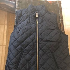 Navy quilted vest